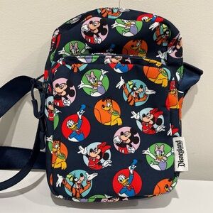 2025 Disney Parks Mickey And Friends Canvas Crossbody Bag with Ear Holder NWOT